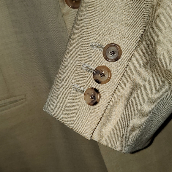 Brooks Brothers Golden Fleece Jacket Custom Tailored Beige 2-button 2006 21" - Picture 8 of 10